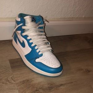 blue Jordan 1’s, used, but clean. Nike, size 5.5Y